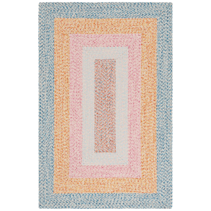 Korin Woven Performance Machine Washable Performance Chevron Indoor/Outdoor Area Rug, Oval 6' x 9'