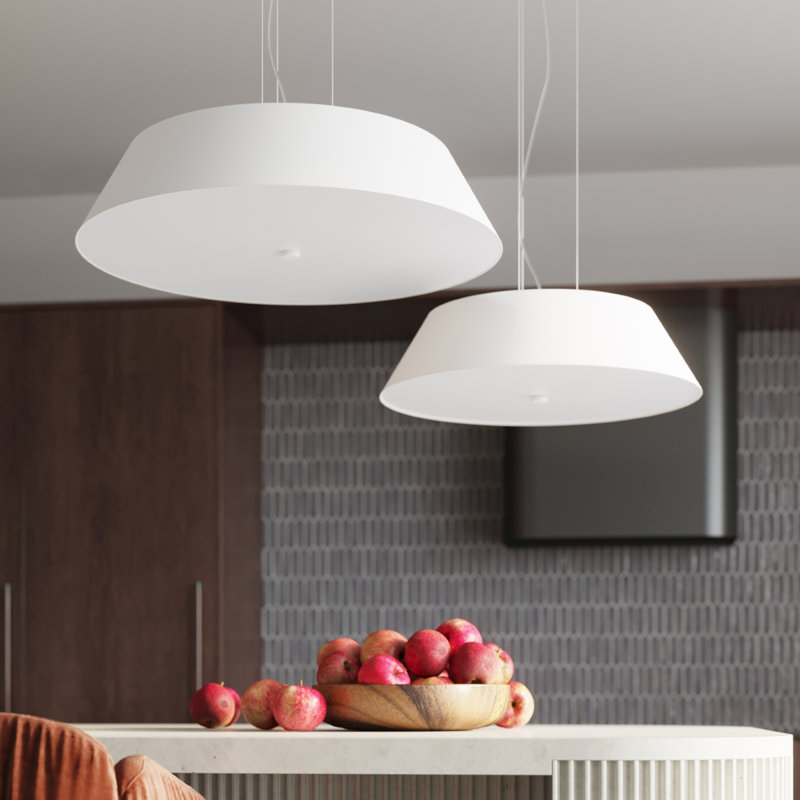 Cervin Flush Mount, White, 18cm H x 60cm W x 60cm