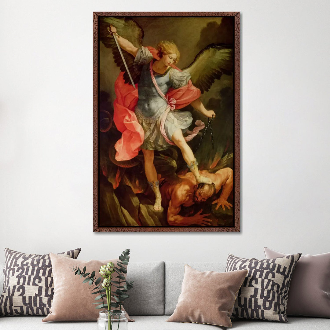 The Archangel Michael Defeating Satan by Guido Reni - Print on Canvas