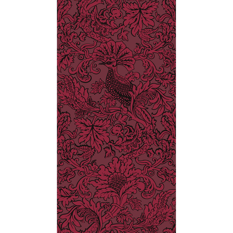 Mariinsky Balabina Floral Wallpaper Roll, Velvet Red