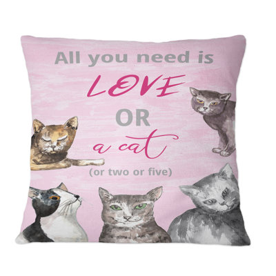 Coussin Card for Catlovers - Glam