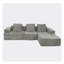 Canapé modulaire convertible convertible en microfibre-795325405-795325402