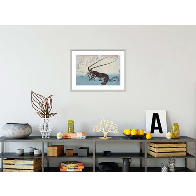 Crevette et homard par impression giclée encadrée
