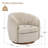 Swivel Barrel Chair with Solid Wood Base (Set of 2 )-1123252822