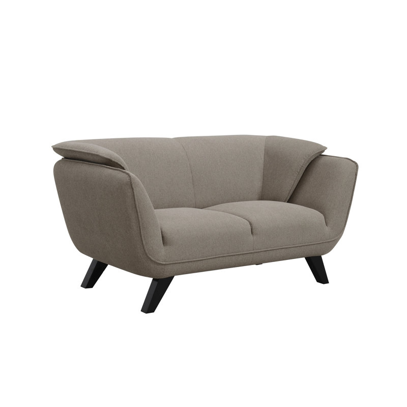 Causeuse en lin brun, Brown Linen