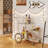 3-Tier Home Bar Serving Cart on Wheels w/ Mirrored Shelves for Kitchen-2013550295