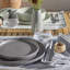 Service de table en grès empilable semi-fini 12 pièces-99305510