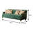 93.4" W Transitional Sofa, Emerald Green/Gold