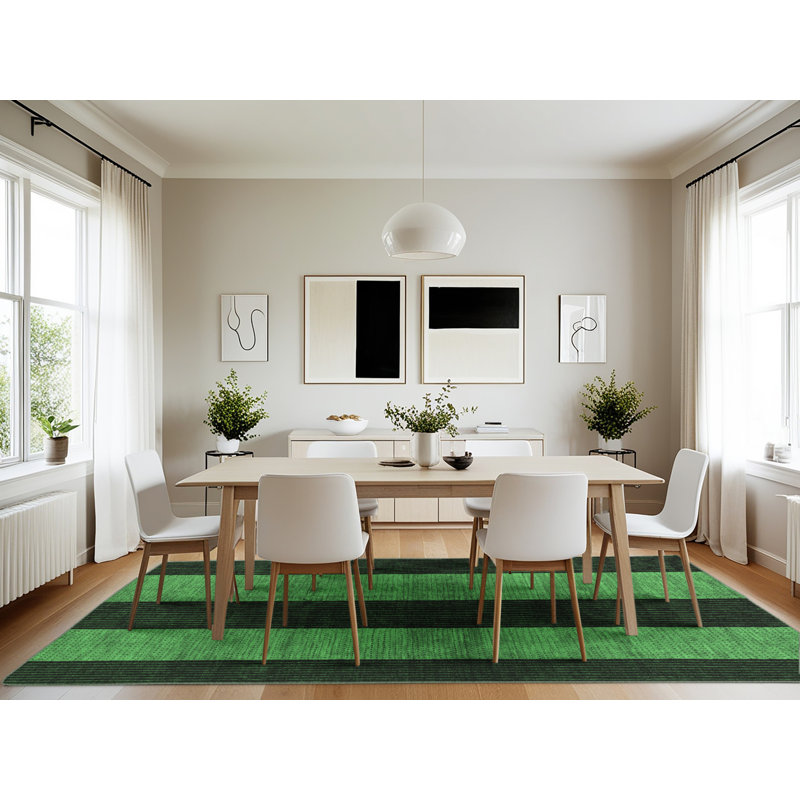 Washable Striped Indoor Rug, Rectangle 7' x 10'