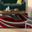 Tapis rouge / gris Stinson