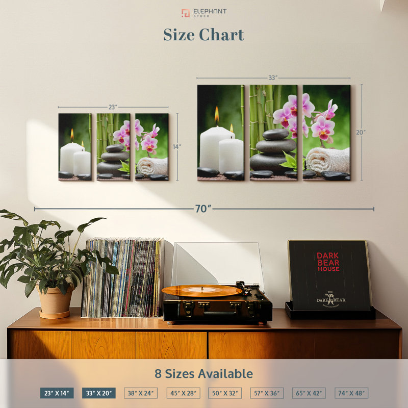 Zen Spa Indulgence Canvas Print, H 20 po x l 33 po x P 1,25 po