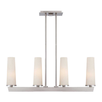 Austa 4 - Light Brushed Nickel Kitchen Island Pendant