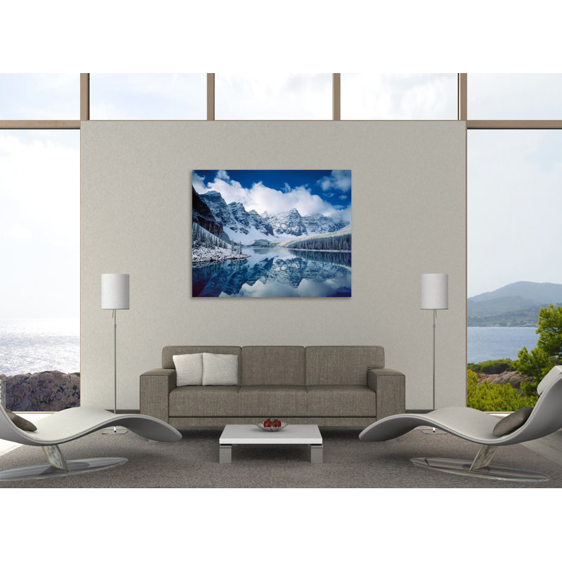 "Lac Moraine", toile tendue par Alan Majchrowicz, H 12 po x l 15 po x P 1,5 po
