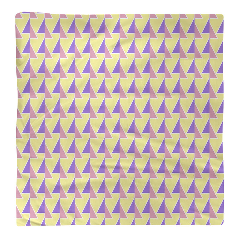 Serviette de table en coton à motif de flèches déplacées, H 0,1 po x l 10 po x P 10 po, Mauve / jaune / rose, Polyester sergé