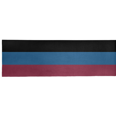 Tapis bleu à rayures de hockey national