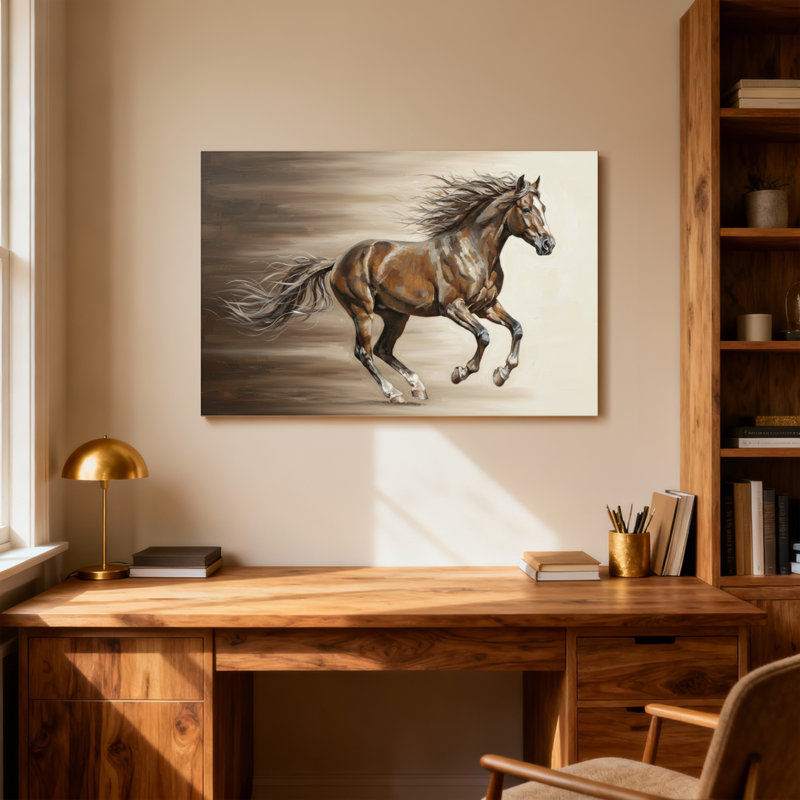 «Animals Courir», reproduction d'art sur toile, H 12 po x l 18 po