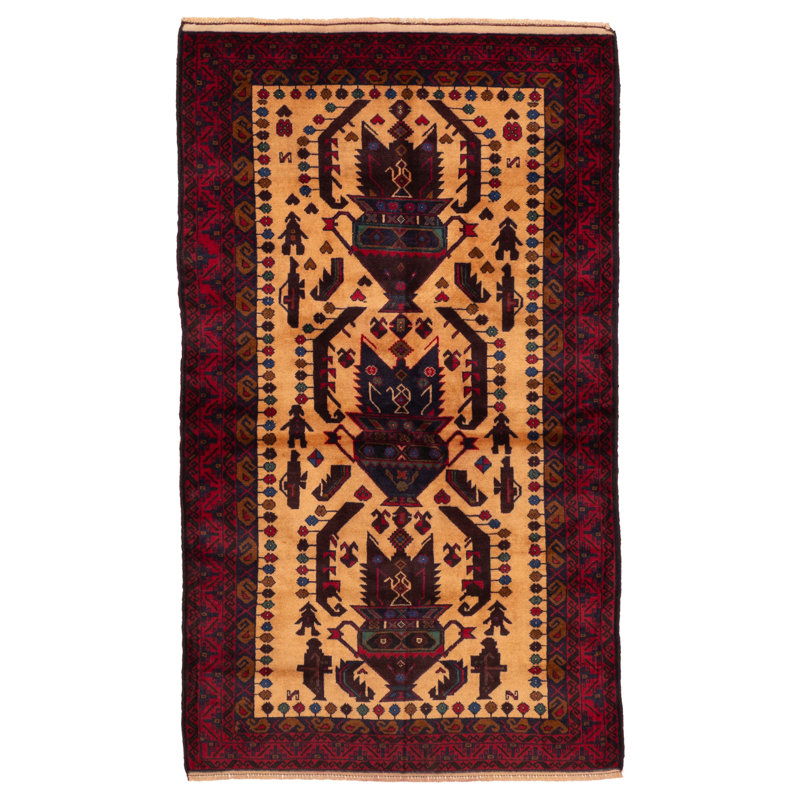 Tapis beige Teimani crème 3 pi 7 po x 6 pi 2 po