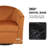 Upholstered Orange Velvet Swivel Barrel Chair-146180423