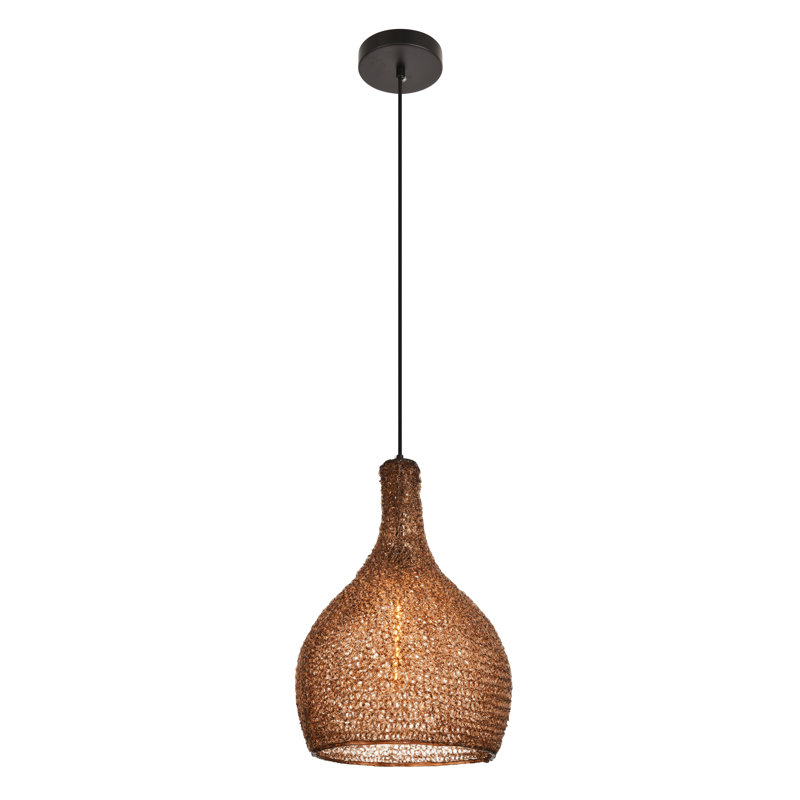 Flinchum 1 - Light Single Pendant, Black/Coffee