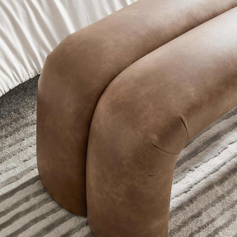 Modway Dax Faux Leather Bench