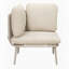 Fauteuil d'angle modulaire extérieur en corde, siège d'appoint de patio sectionnel avec coussins, structure antirouille