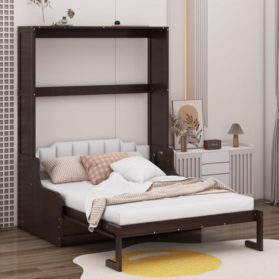 Grand lit escamotable avec coussin