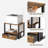 Desktop 2-tier Wooden Printer Stand Printer Table with Drawer-120146875