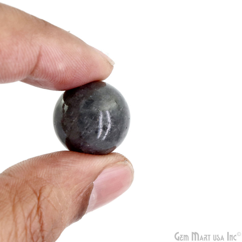 Natural Polished Gemstone Sphere, Decorative Accent, Smooth Ball Home Decor, 15-25mm, Gray Agate