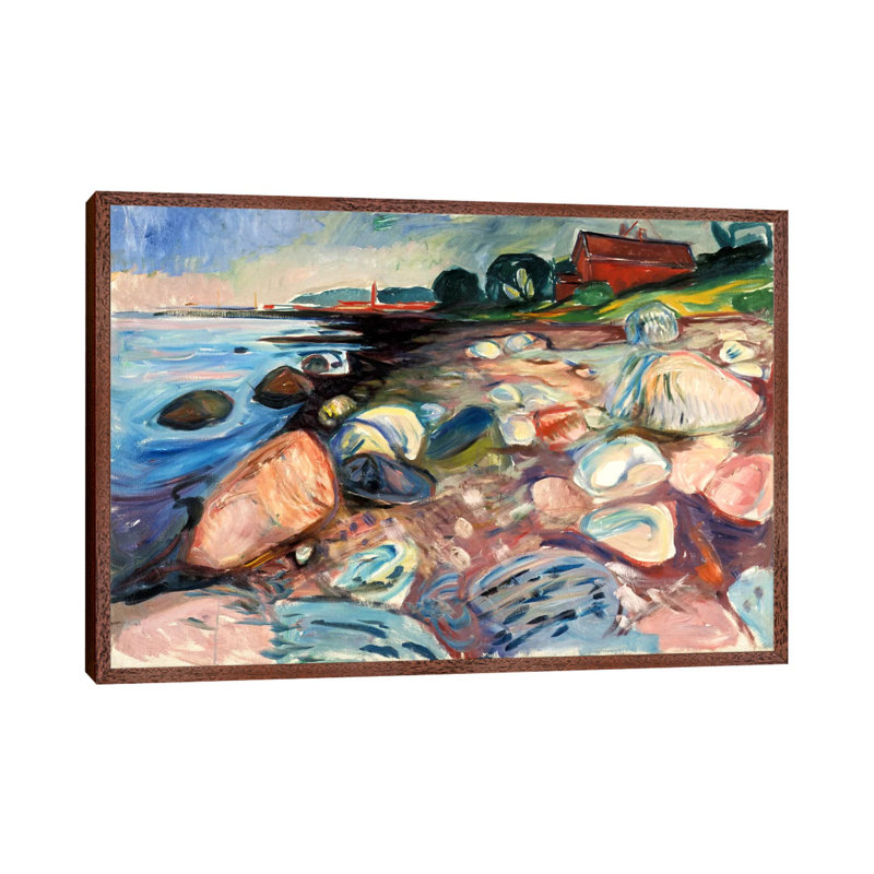 Shore with the Red House, 1904 by Edvard Munch - 1 Piece Wall Art on Canvas, 101.6 cm H x 66.04 cm W