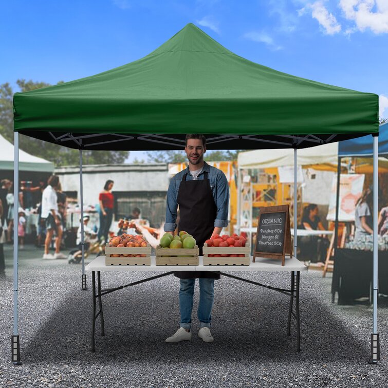 Commercial 10 Ft. W x 10 Ft. D Steel Pop-Up Canopy