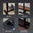Folding Overbed Bedside Desk Mobile Rolling Laptop Stand Tilting Overbed Table with Wheels Height Adjustable Tray Table-1355640137