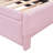 Twin Size Upholstered L-Shaped Upholstered Daybed with Pop Up Trundle, Pink-1203481755