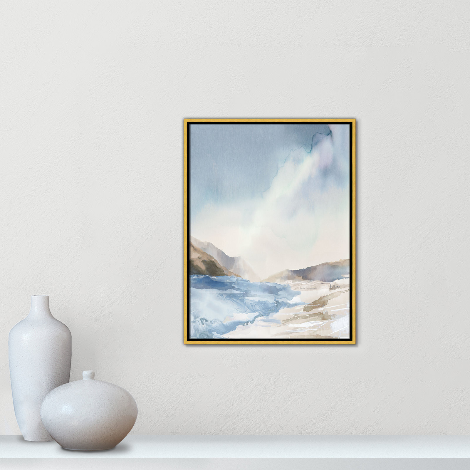 Coralie "Mystic Shores" Print, 25.5" H x 19.5" W, Gold