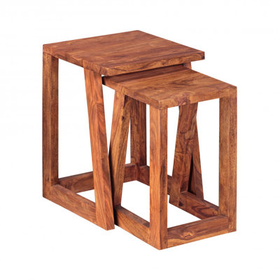 Monterey Solid Wood Sled Nesting Tables