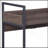 Walnut & Black Finish Serving Cart