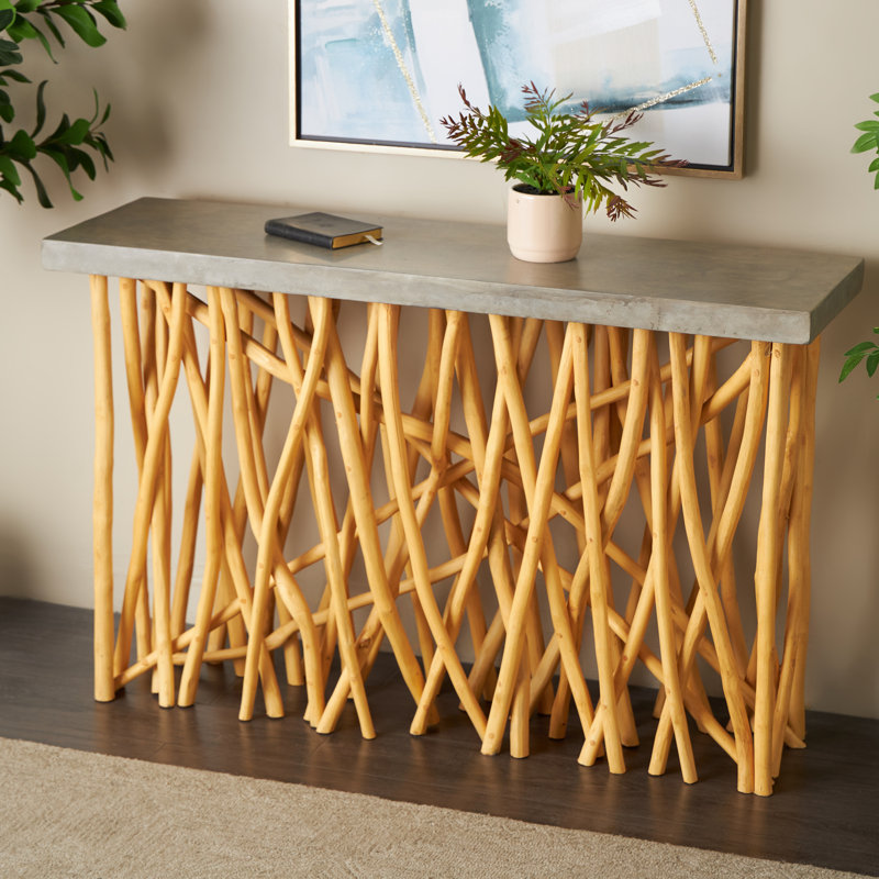 Console en bois de teck Cole and Grey