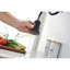 Robinet de cuisine en acier inoxydable de couleur noir mat avec une poignée rétractable et une poignée robuste