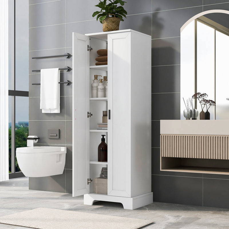 Cabine de rangement pour salle de bain, bureau, Blanc