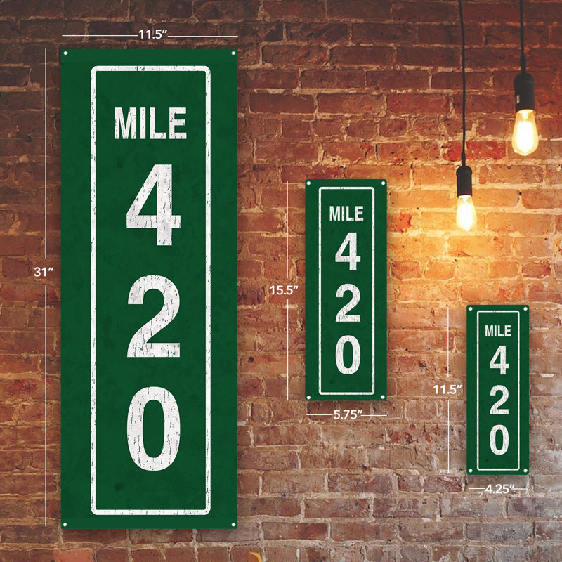 Mile 420 Metal Sign