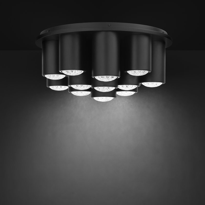 Tamara 14 - Light LED Flush Mount, Black