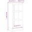 Athos 100 cm H x 46 cm W Solid Wood Bookcase