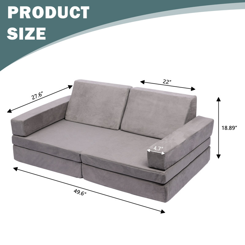 Canapé modulaire Ajwan pour enfants Ajwan, Gris