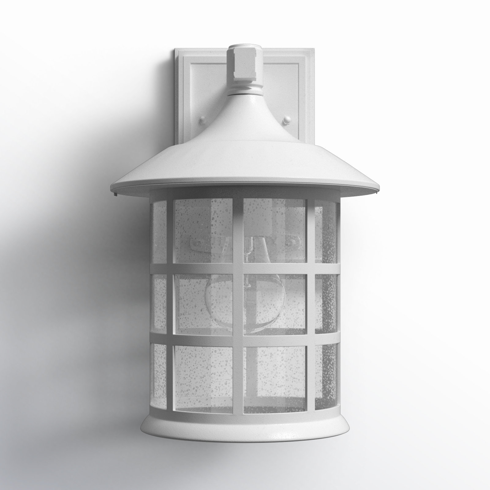 Freeport Outdoor Wall Lantern, 12.25" H x 8" W x 9" D, Textured White, MED