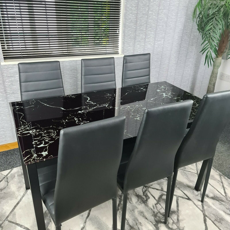 Fritzsche 6 -Person Glass Dining Set