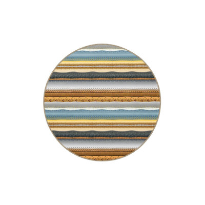 Multi Color Straight Striped Modern Woven Base Machine Washable Area Rug