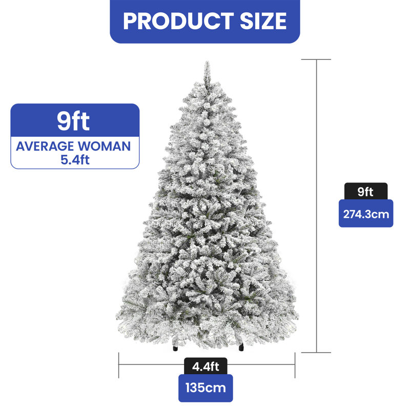 Arbre de Noël épinette lumineux 9 pi facile à installer