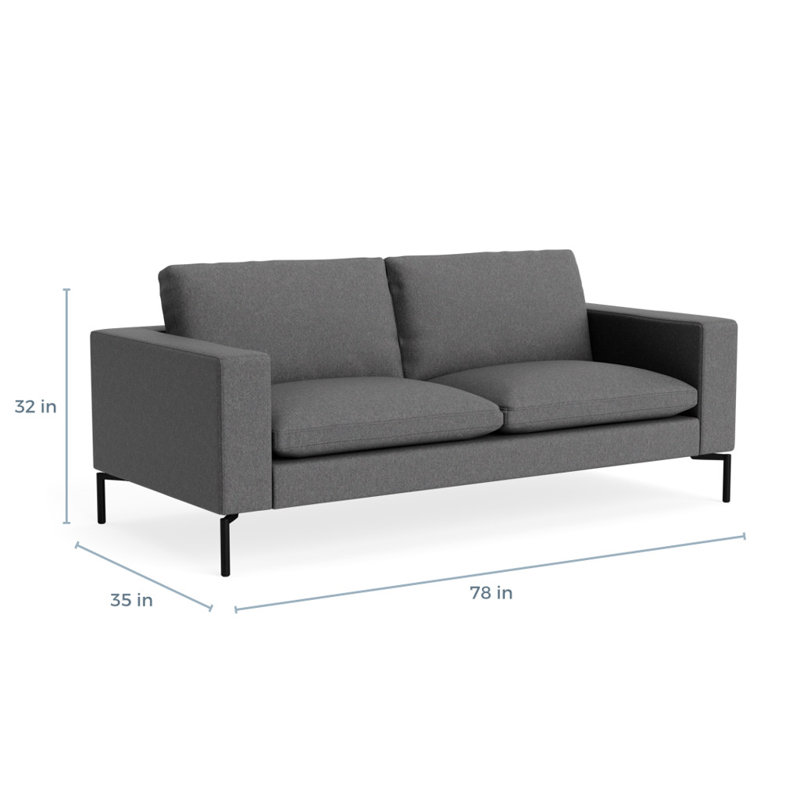 MTO - The New Standard Sofa, 32" H x 78" W x 35" D, Gabro Gray