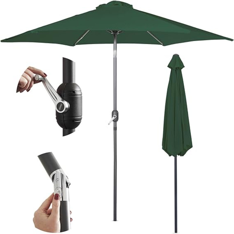 Bylo 270cm Tilt Market Parasol, Green