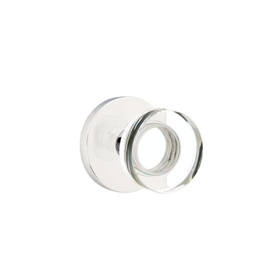 Ensemble de boutons d'intimité avec rosette à disque et poignée moderne en verre Emtek