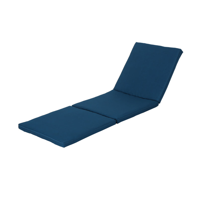 Coussin de siège d'extérieur imperméable en bleu, P 78,24 po x l 24,89 po, H 1,97 po, 100%, aucun assemblage requis